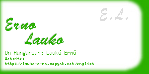 erno lauko business card