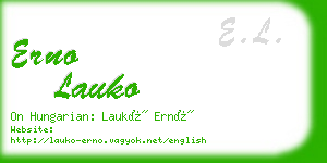 erno lauko business card